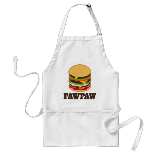 Paw Burger BBQ Grilling Grandpa Gift Standaard Schort (Voorkant)
