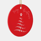 Paw Christmas Tree | Furry Christmas Keramisch Ornament (Rechts)