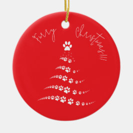 Paw Christmas Tree | Furry Christmas Keramisch Ornament
