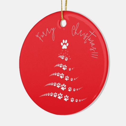 Paw Christmas Tree | Furry Christmas Keramisch Ornament (Links)