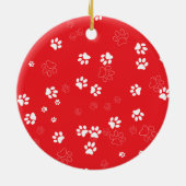 Paw Christmas Tree | Furry Christmas Keramisch Ornament (Achterkant)