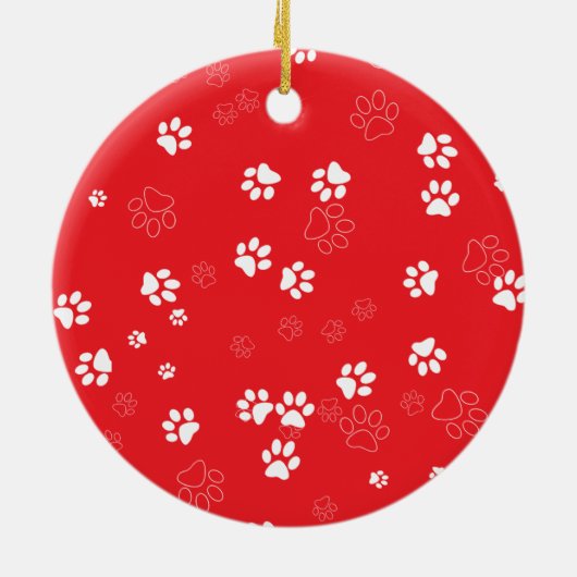 Paw Christmas Tree | Furry Christmas Keramisch Ornament (Achterkant)