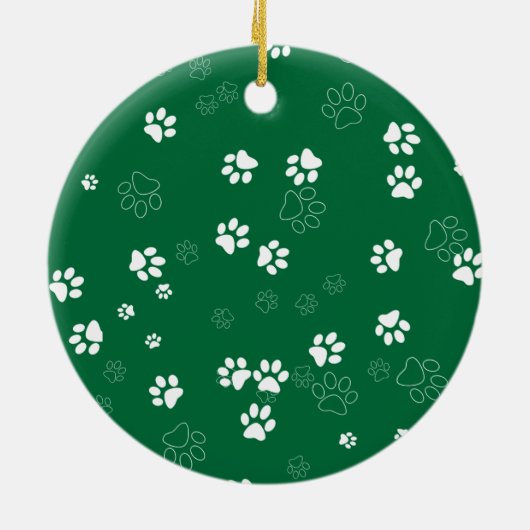 Paw Christmas Tree | Furry Christmas Keramisch Ornament (Achterkant)