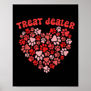 Paw Design Shirt Behandelen Dealer Hondenliefhebbe Poster