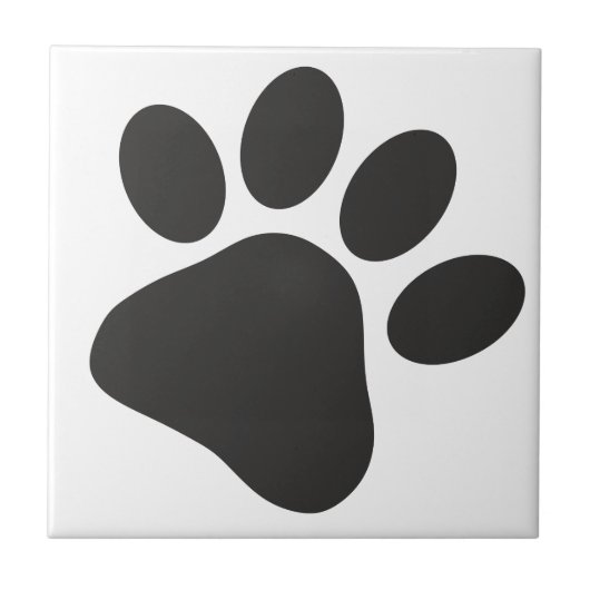 Paw Dog Dierenvriend Cute Simple Minimal Tegeltje (Voorkant)
