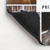 Paw Dog Fotocollage & Monogram Muismat (Hoek)