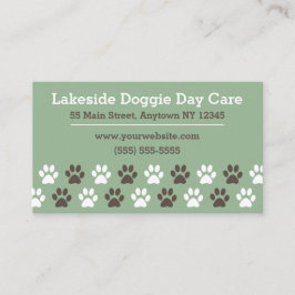 Paw Doggie Day Care Visitekaartje