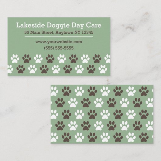 Paw Doggie Day Care Visitekaartje (Voorkant / Achterkant)