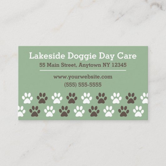 Paw Doggie Day Care Visitekaartje (Voorkant)