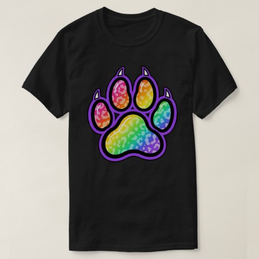 Paw Donkere T-shirt (Design voorkant)