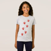Paw Double-sided Girls' Fine Jersey T-Shirt (Voorkant volledig)
