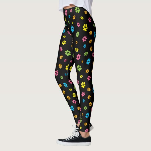 Paw drukt Cute Colorful Pattern-Hondenliefhebbers  Leggings (Links)