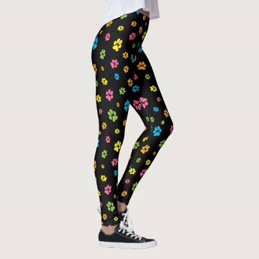 Paw drukt Cute Colorful Pattern-Hondenliefhebbers  Leggings (Rechts)