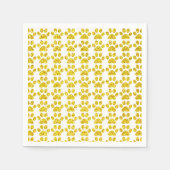 Paw Drukt Gold Glitter White Sparkly Cute Holiday Servet (Voorkant)