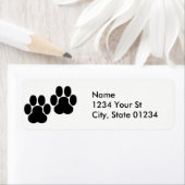 Paw drukt retour adreslabels af etiket (Insitu)