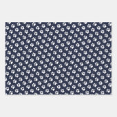 Paw Drukt roze rood blauw kerstdag af Inpakpapier Vel (Voorkant 2)