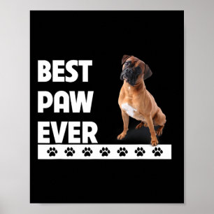 Paw Ever Boxer Bulldog Pap Vaders Dag Hondenliefhe Poster