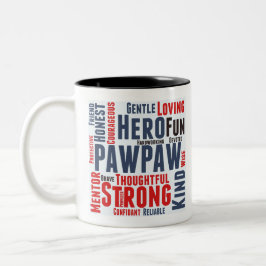 Paw Fathers Day Tweekleurige Koffiemok