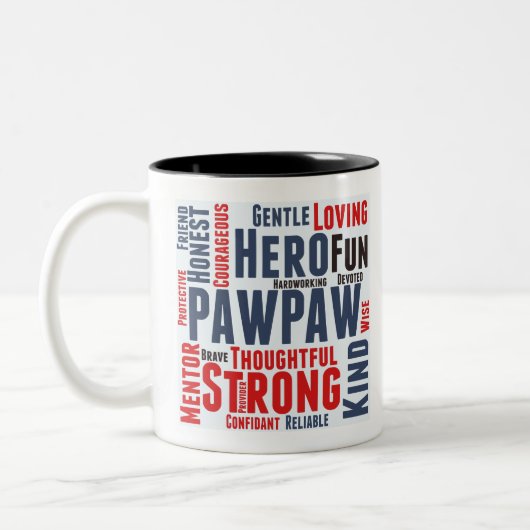Paw Fathers Day Tweekleurige Koffiemok (Links)