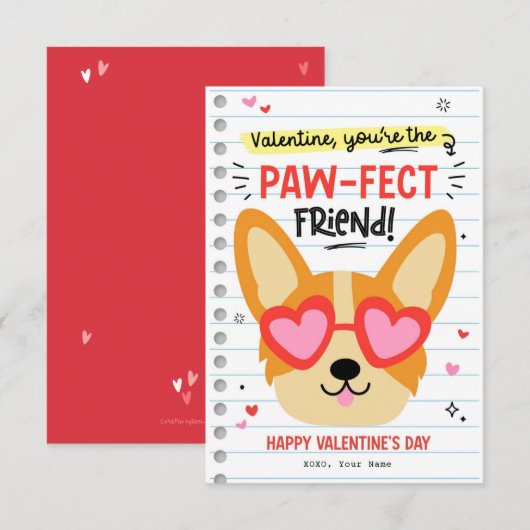 Paw-Fect Hondenwoordspeling Kinder Klaslokaal Vale Kaart (Voorkant / Achterkant)