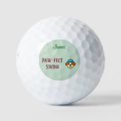Paw-fect Swing  Hond -Naam/ Initiaal Golfballen (Voorkant)