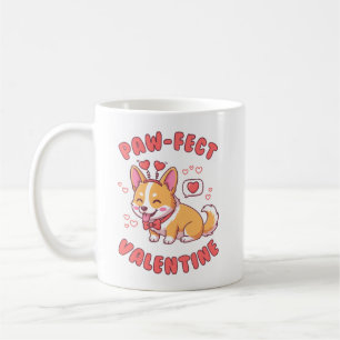 Paw-Fect Valentijnsdag - Corgi Hond Valentijnscade Koffiemok