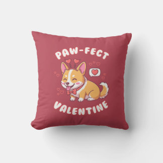 Paw-Fect Valentijnsdag - Corgi Hond Valentijnsdag Kussen