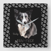 Paw-fect Vierkante Klok (Voorkant)