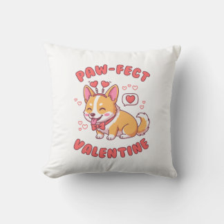 Paw-Fecte Valentijnsdag - Corgi Hond Valentijnsdag Kussen