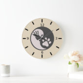 Paw Hand Yin Yang Grote Klok (Huis)