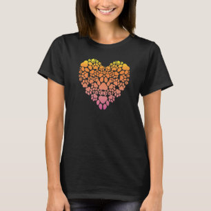 Paw hart Hondenrassen Dierlijke Puppy Huisdier Eig T-shirt