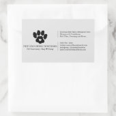 Paw Heart Pet Dog Cat Business Rechthoekige Sticker (Tas)