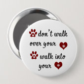 Paw Heart Quote Button (Voorkant /achterkant)