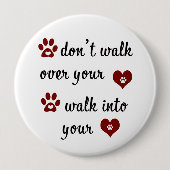 Paw Heart Quote Button (Voorkant)