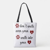 Paw Heart Quote Tas (Achterkant)