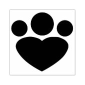Paw Heart Rubber Art Stamp Rubberstempel (Afrduk)
