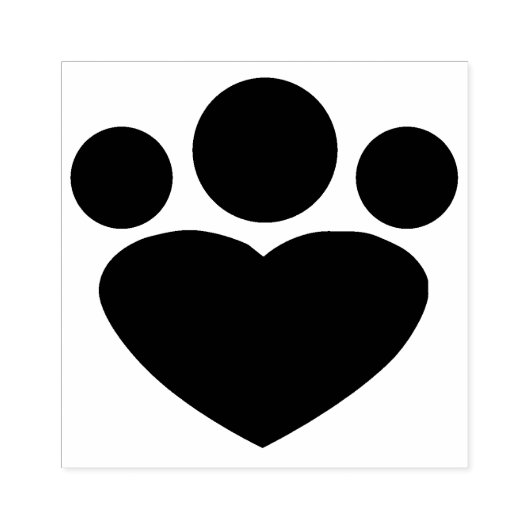 Paw Heart Rubber Art Stamp Rubberstempel (Afrduk)