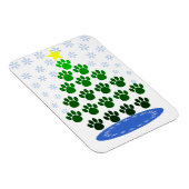 Paw Here Premium magneet "Paw Prints Kerstboom (Rechterzijde)