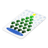 Paw Here Premium magneet "Paw Prints Kerstboom (Linkerzijde)