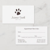 Paw Hond Wandelen Huisdier Zitten Dierenarts Afspr Afsprakenkaartje (Voorkant / Achterkant)