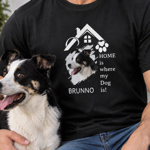 Paw House Pet Aangepaste Naam Foto Quote Toevoegen T-shirt