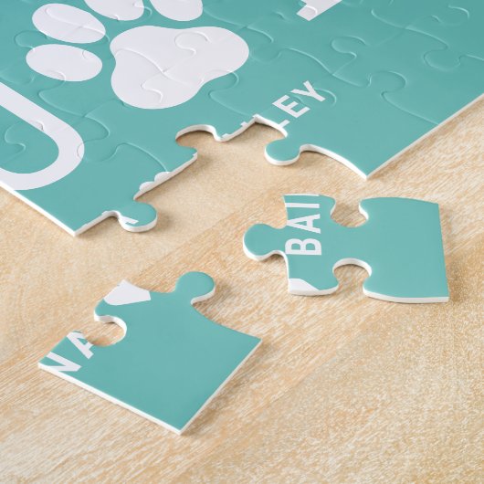 Paw Joy EDITABLE COLOR persoonlijke puzzle Legpuzzel (Zijkant)