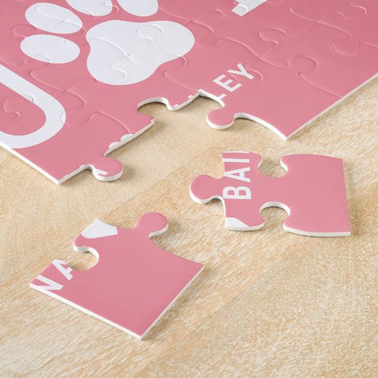 Paw Joy EDITABLE COLOR persoonlijke puzzle Legpuzzel (Zijkant)