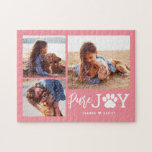 Paw Joy EDITABLE COLOR persoonlijke puzzle Legpuzzel<br><div class="desc">Fotogeschenken maken de beste cadeautjes! Eenvoudig aangepast met jouw tekst en/of foto('s) voor een aangepast uiterlijk. Ontworpen door: Berry Berry Sweet. Uitzicht meer design op www.berryberrysweet.com</div>