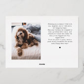 Paw-la-la-la-la leuke huisdier kerstfoto folie feestdagenkaart (Achterkant)