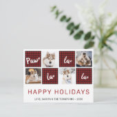 Paw La La La La Red Buffalo Pset Foto Collage H Briefkaart (Staand voorkant)