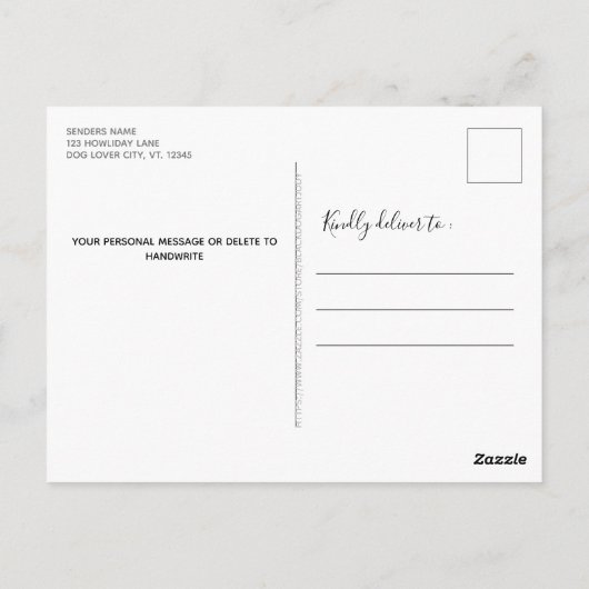 Paw La La La La Red Buffalo Pset Foto Collage H Briefkaart (Achterkant)