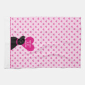 Paw-Lease Be My Valentijn Black Dog Keukenhanddoek (Horizontaal)