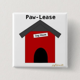 Paw-lease Vierkante Button 5,1 Cm