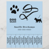 Paw & Leash - Hond Walker Scheur Off Strips Flyer (Voorkant)
